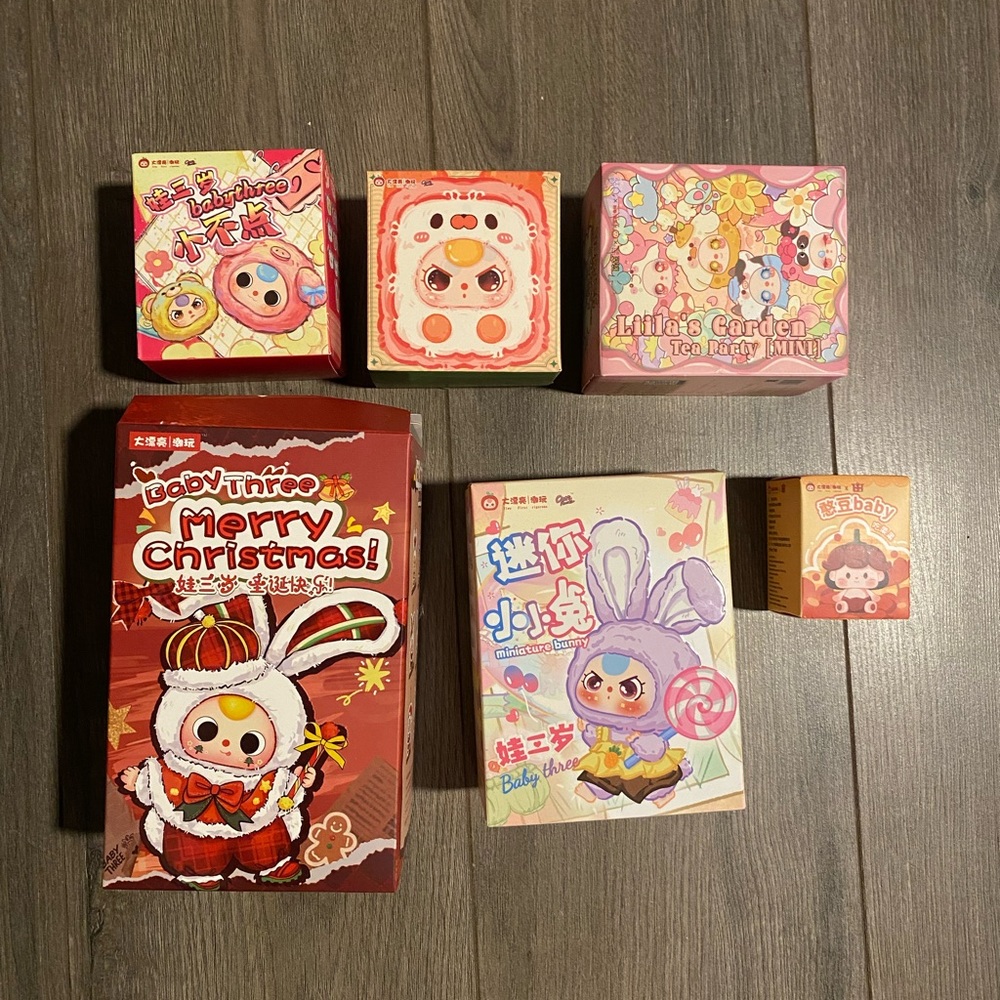 Baby Three Lot Mini Bunny and Merry Christmas